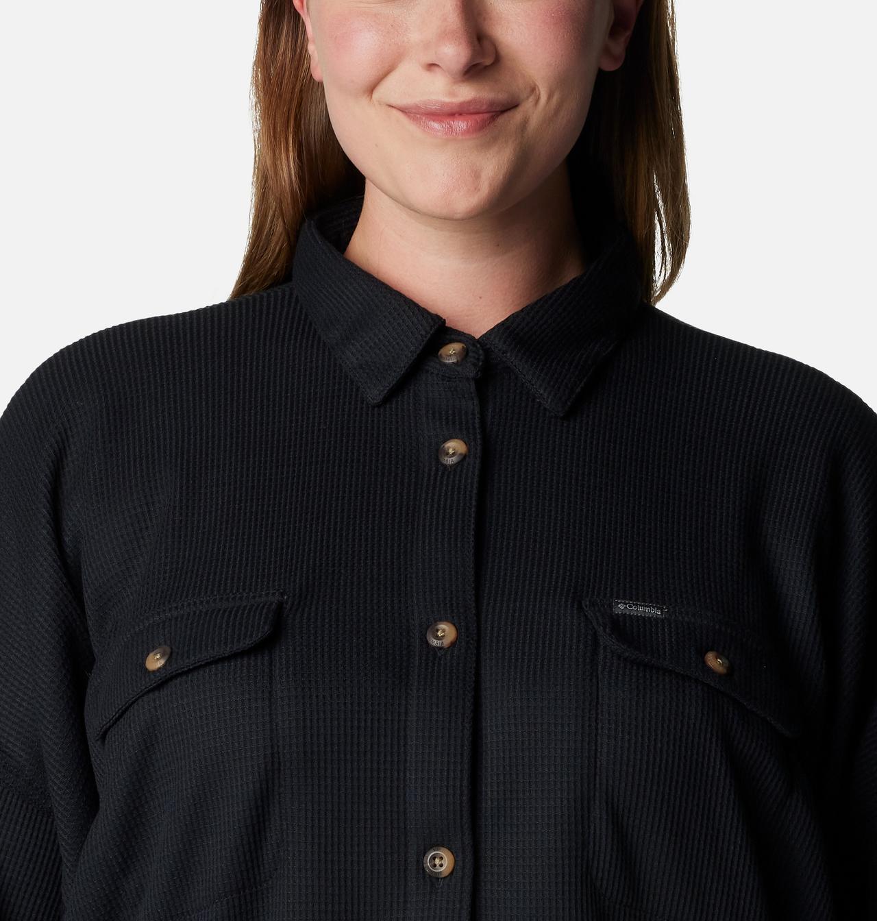 Women's Holly Hideaway™ Waffle Shirt Jacket - Plus Size 5