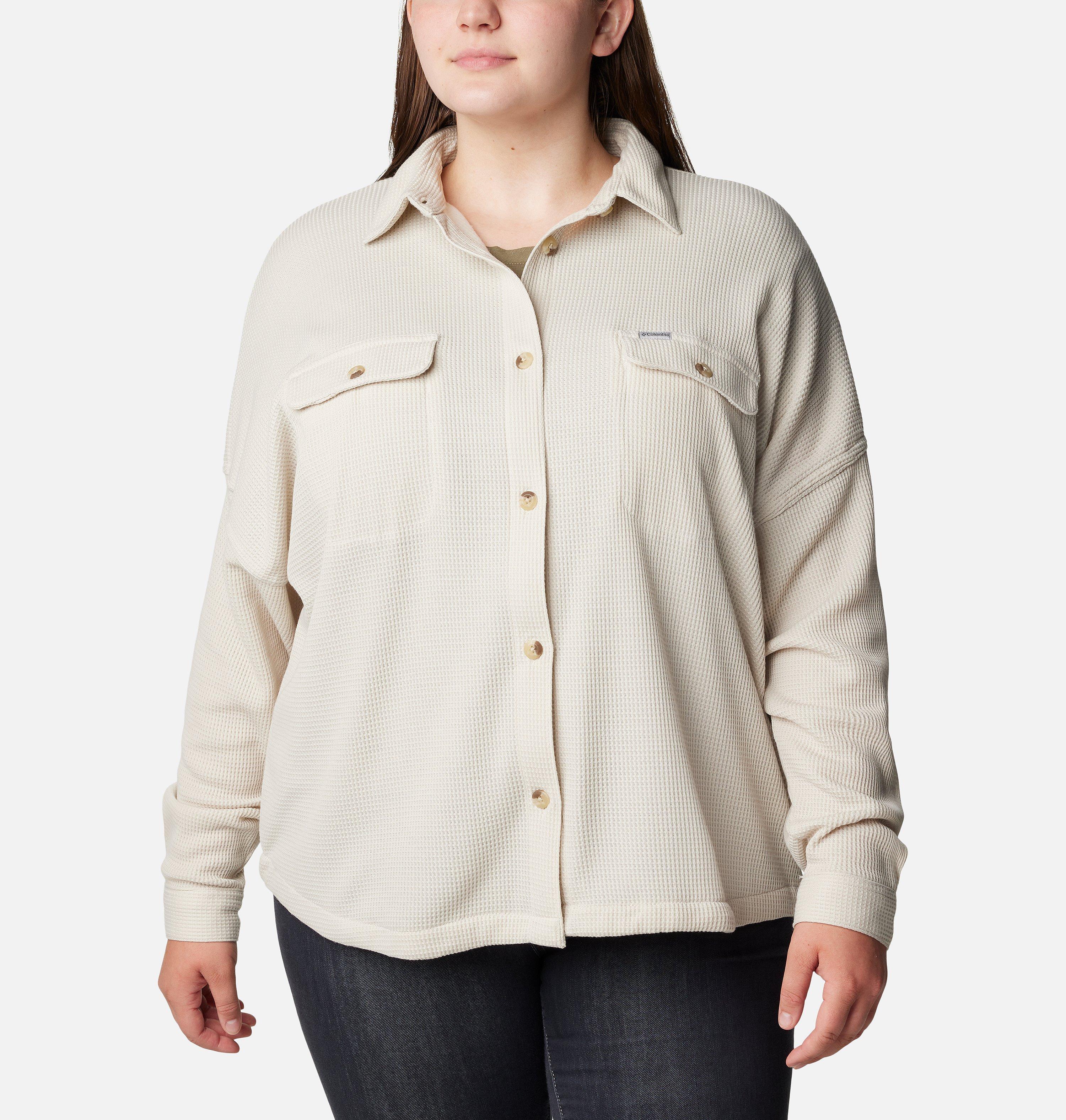 Women's Holly Hideaway™ Waffle Shirt Jacket - Plus Size 3