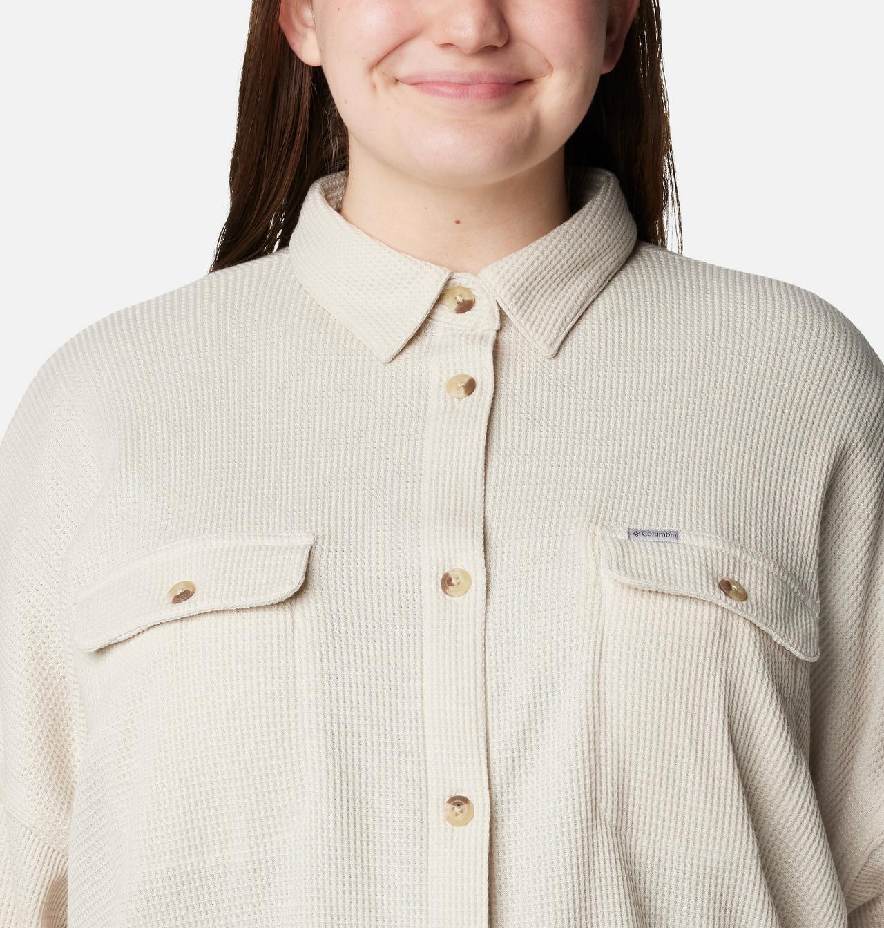 Women's Holly Hideaway™ Waffle Shirt Jacket - Plus Size 5