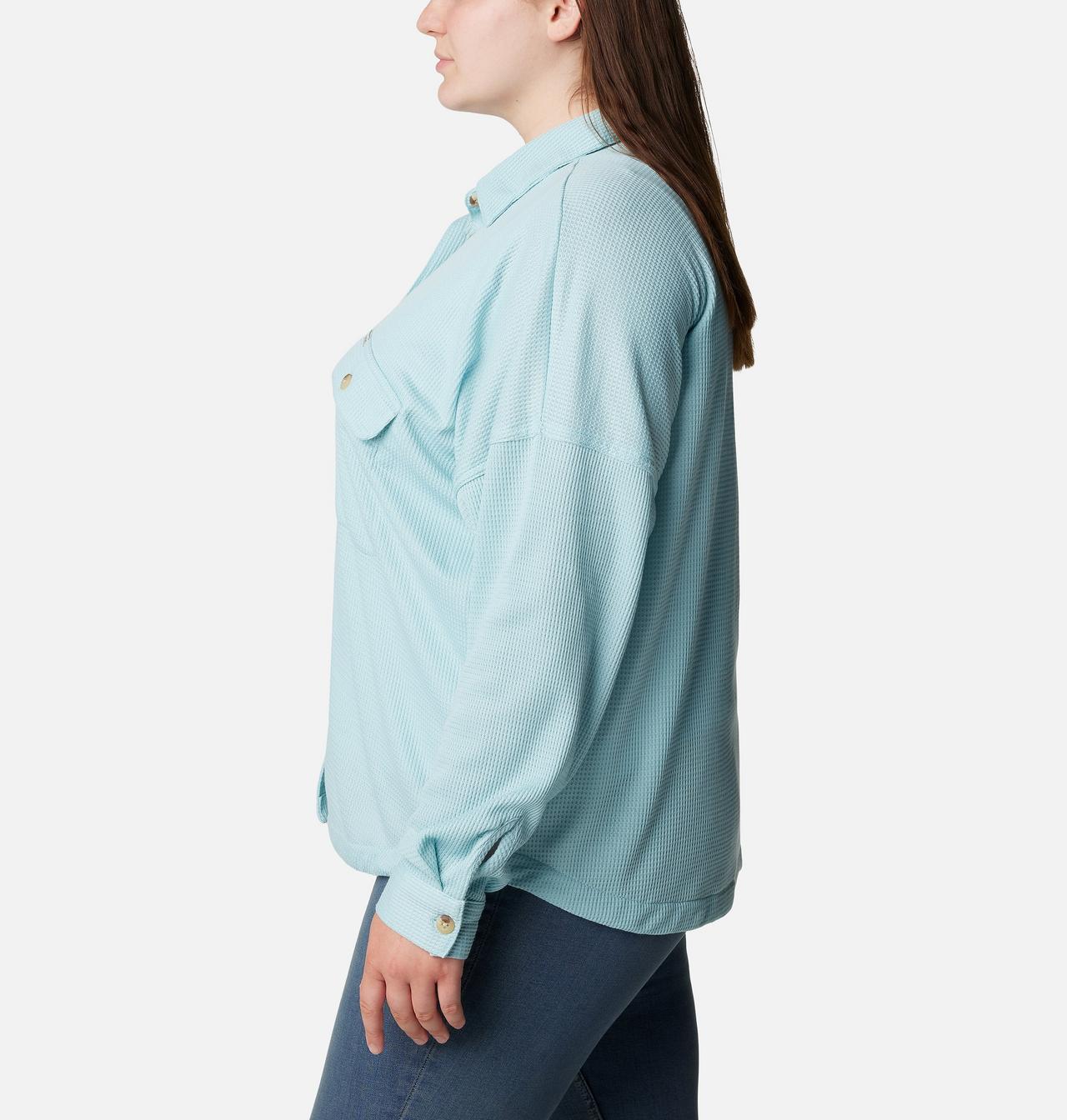 Women's Holly Hideaway™ Waffle Shirt Jacket - Plus Size 4