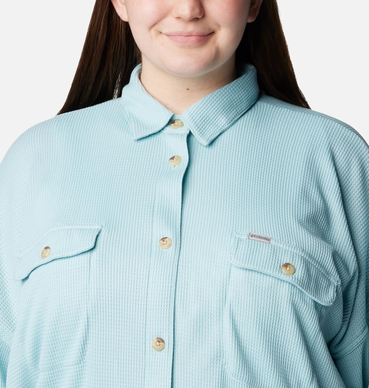 Women's Holly Hideaway™ Waffle Shirt Jacket - Plus Size 5
