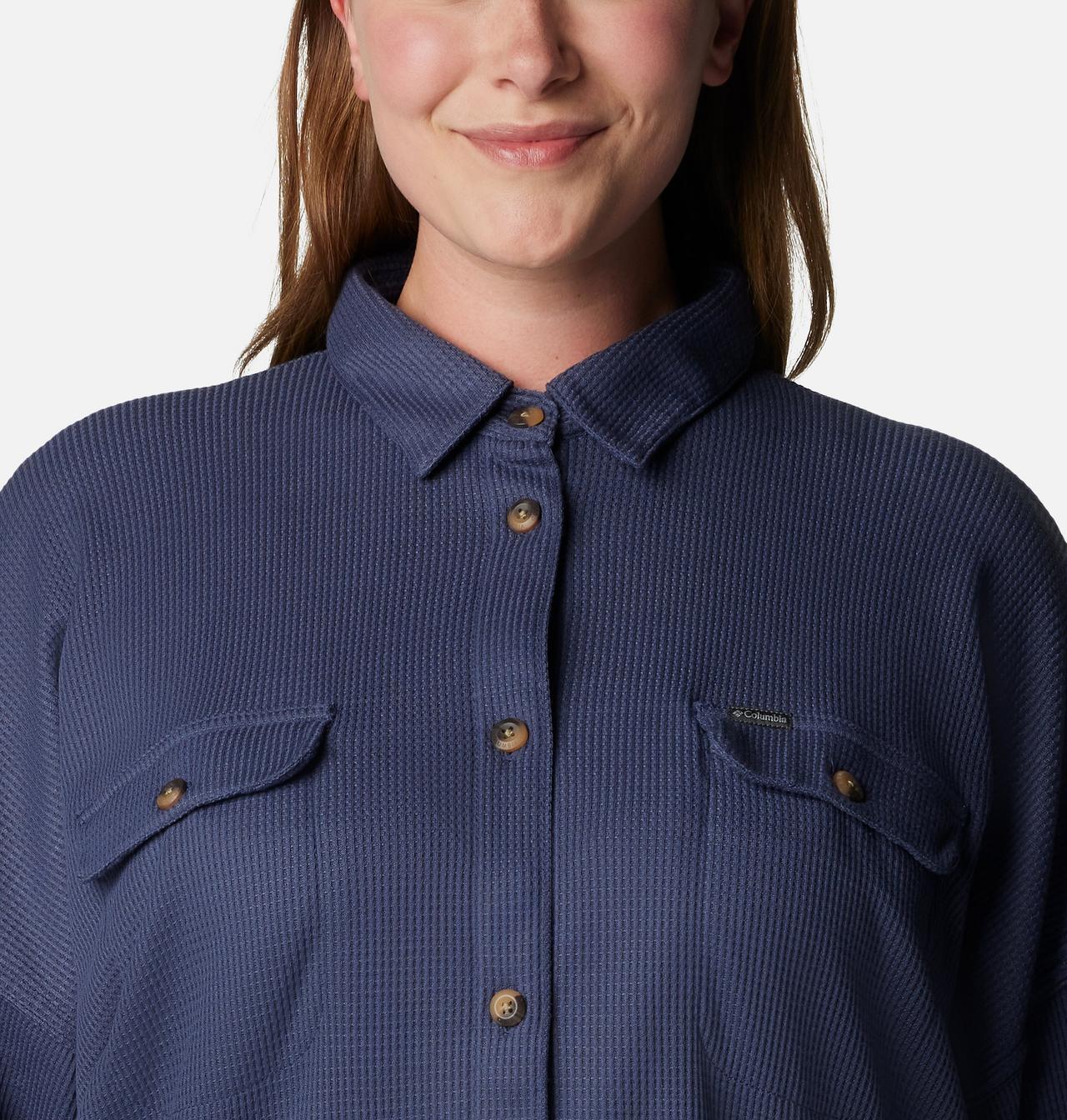 Women's Holly Hideaway™ Waffle Shirt Jacket - Plus Size 5