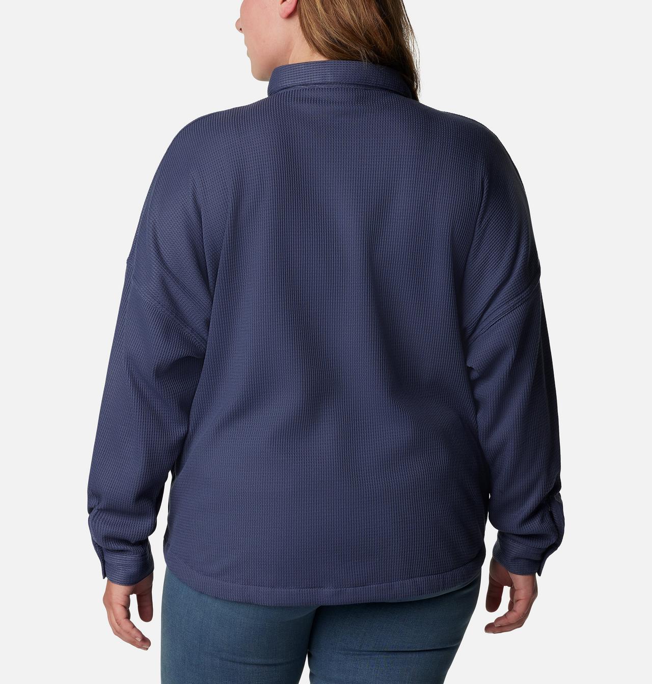 Women's Holly Hideaway™ Waffle Shirt Jacket - Plus Size 2