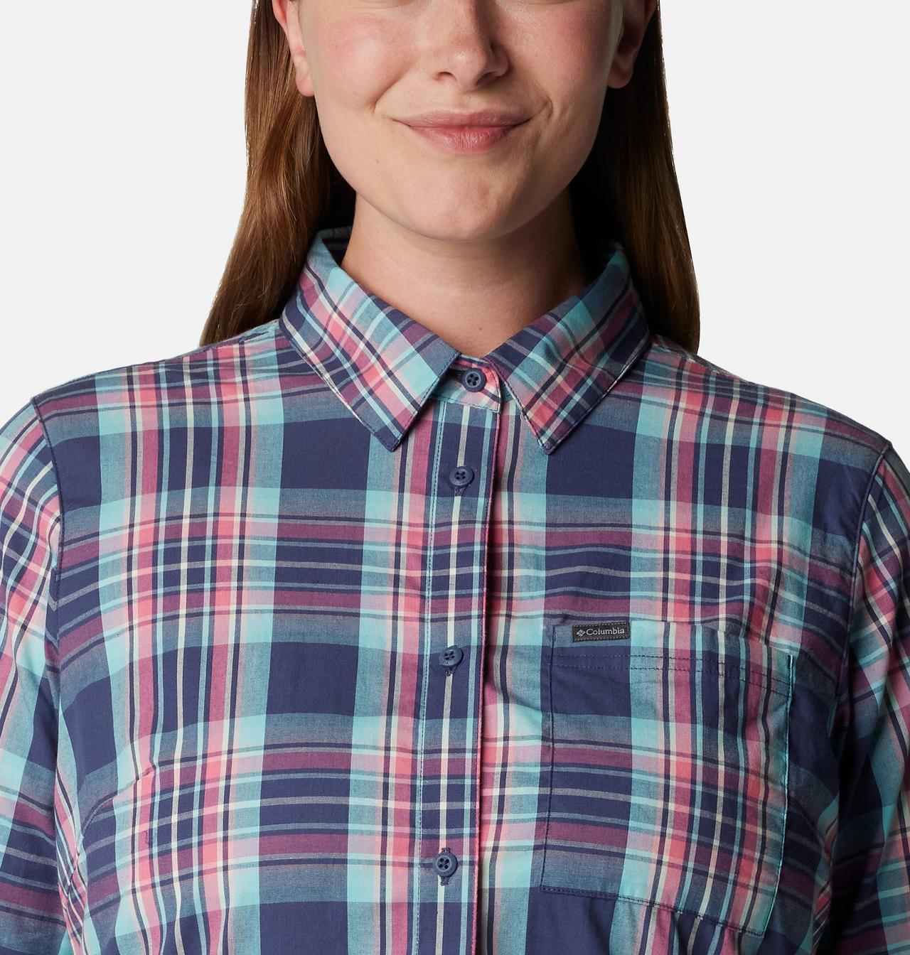 Women's Anytime™ Patterned Long Sleeve Shirt - Plus Size 4