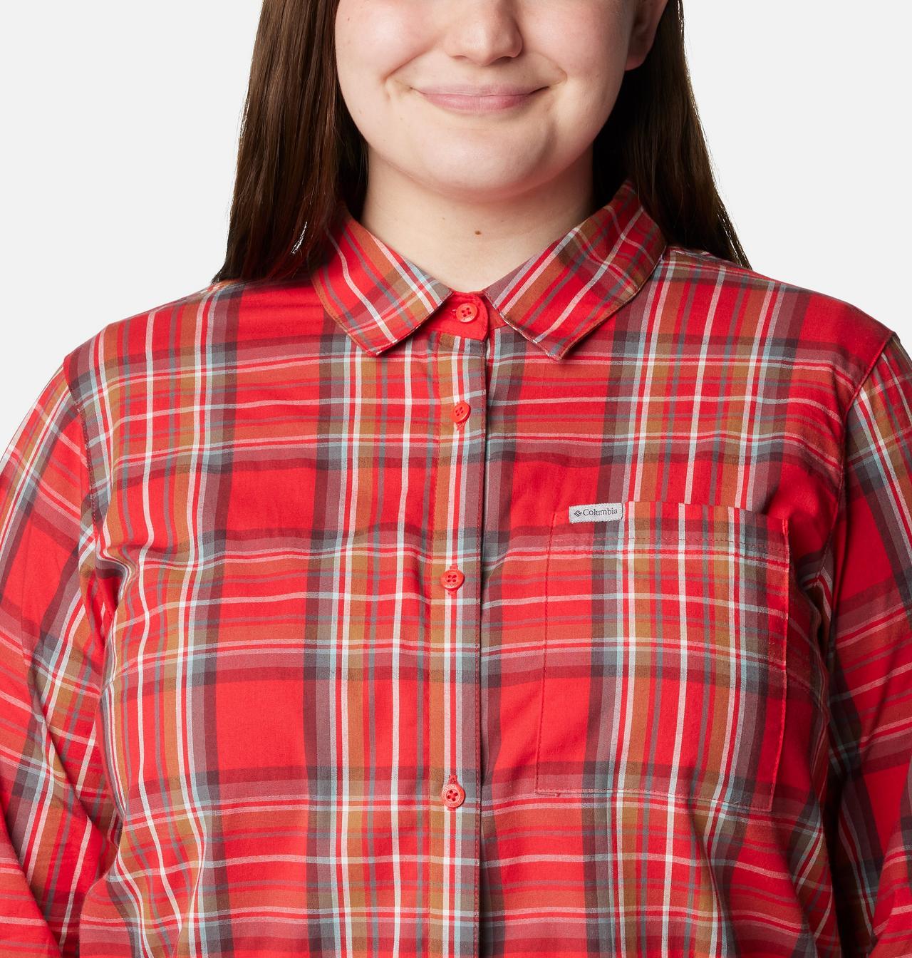 Women's Anytime™ Patterned Long Sleeve Shirt - Plus Size 4