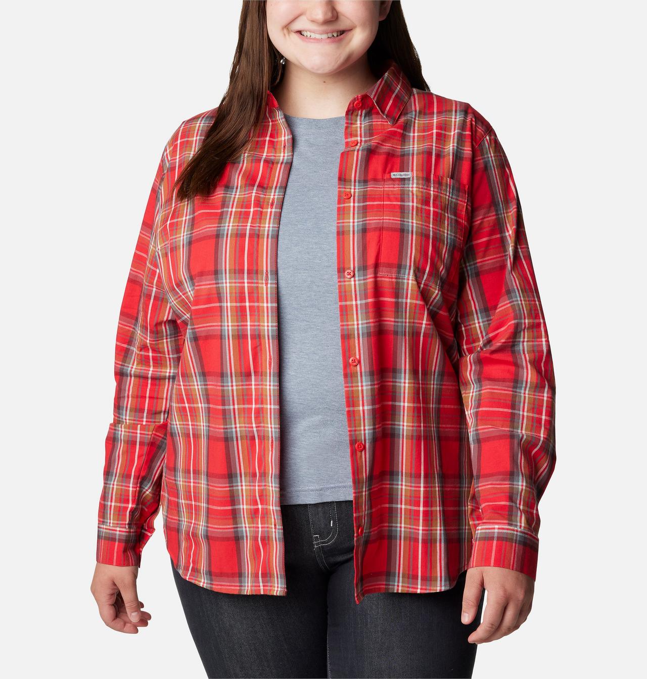 Women's Anytime™ Patterned Long Sleeve Shirt - Plus Size 6