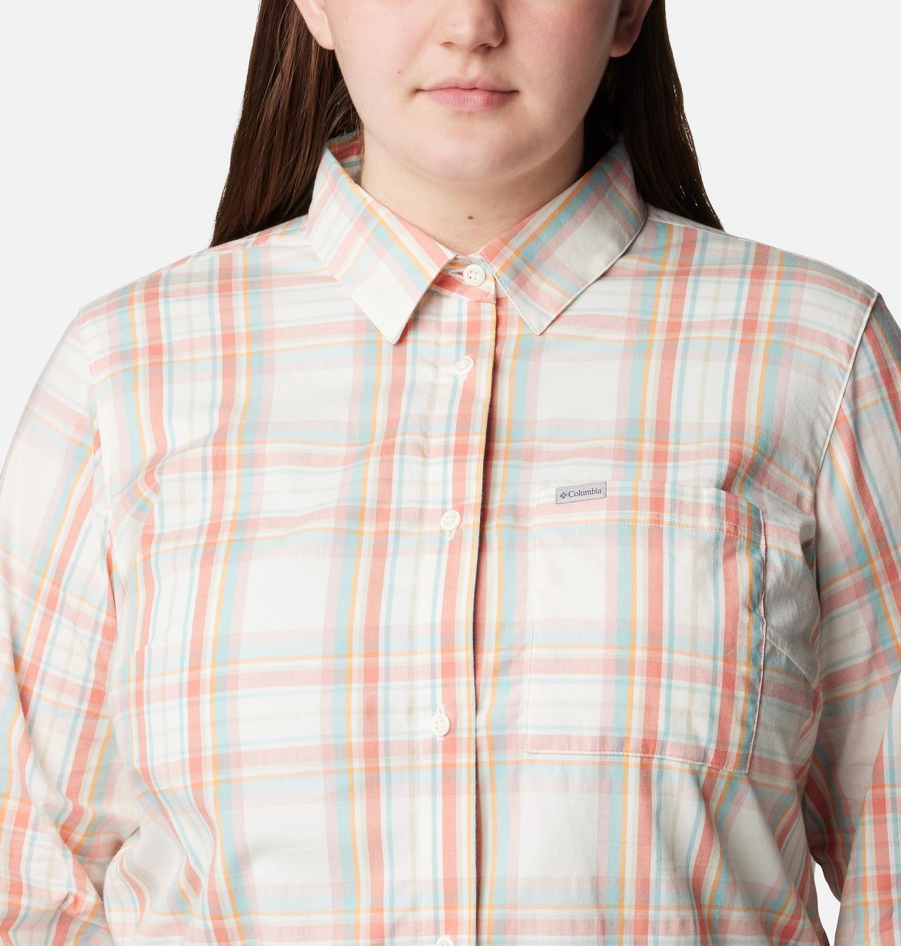 Women's Anytime™ Patterned Long Sleeve Shirt - Plus Size 4