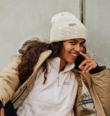 Bonnet en Tricot Torsadé Agate Pass Femme, Color: Chalk, image 3