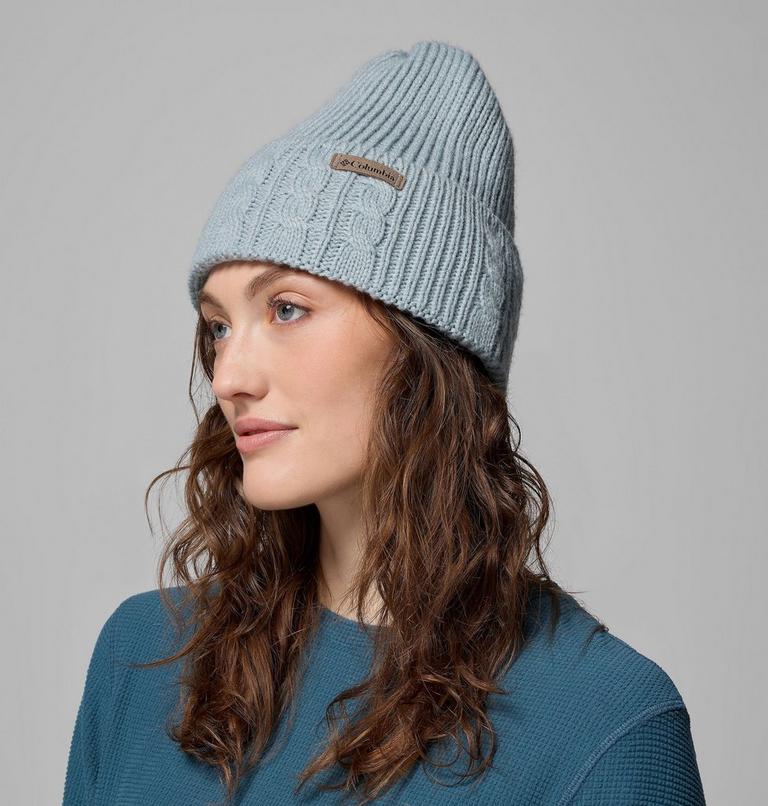 Women's Agate Pass Cable Knit Beanie, Color: Crushed Blue, image 3