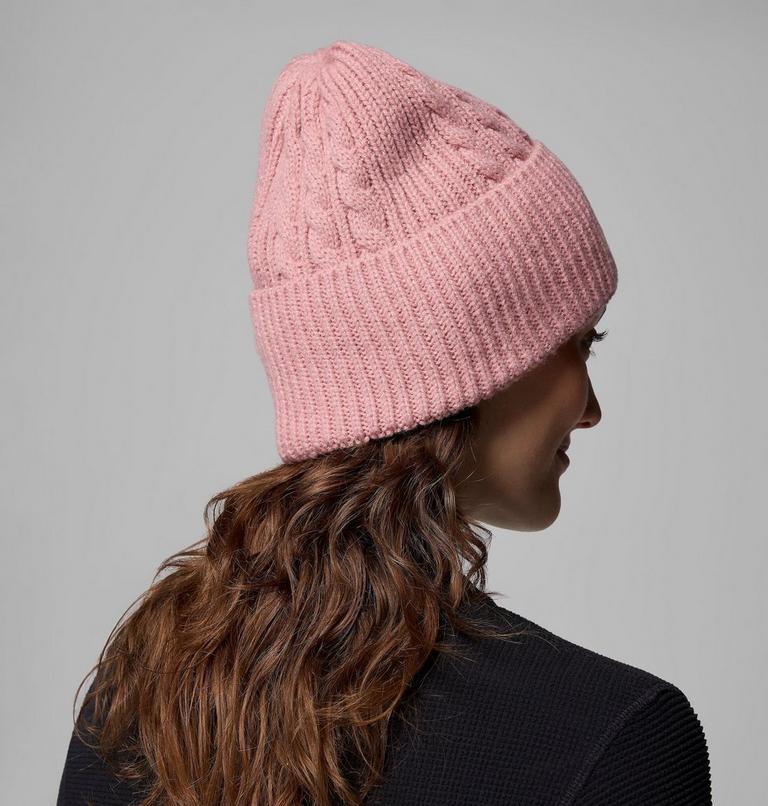 Women's Agate Pass Cable Knit Beanie, Color: Eraser Pink, image 5