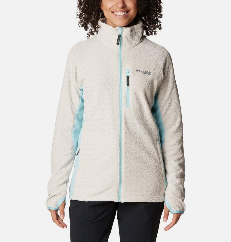 Women's Titan Pass 3.0 Technical Fleece Jacket, Color: Dark Stone, Aqua Haze, image 1