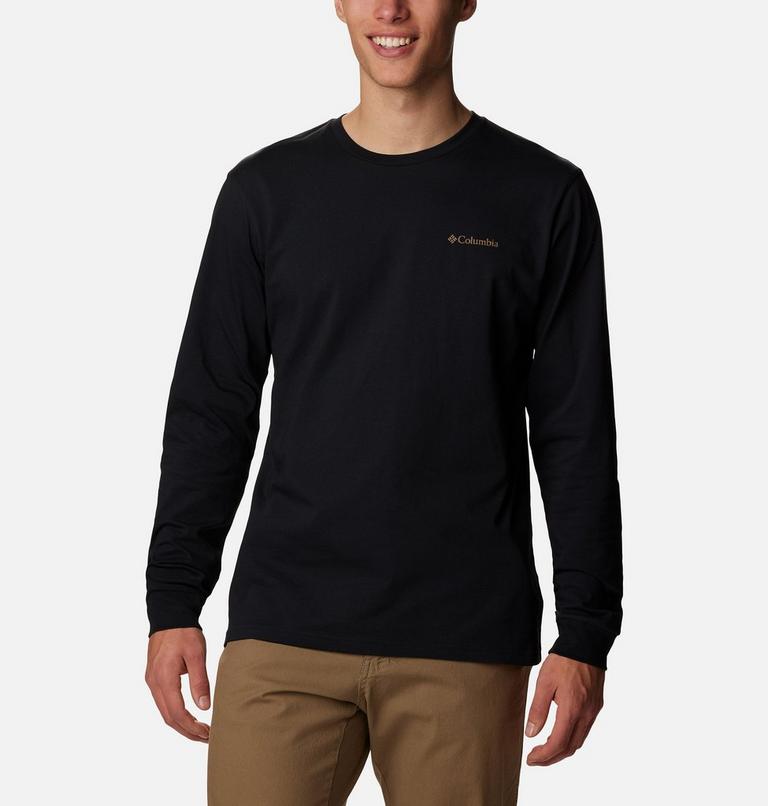 Explorers Canyon Long Sleeve T-Shirt | 010 | L, Color: Black, Outdoor Fun Icons Graphic, image 1