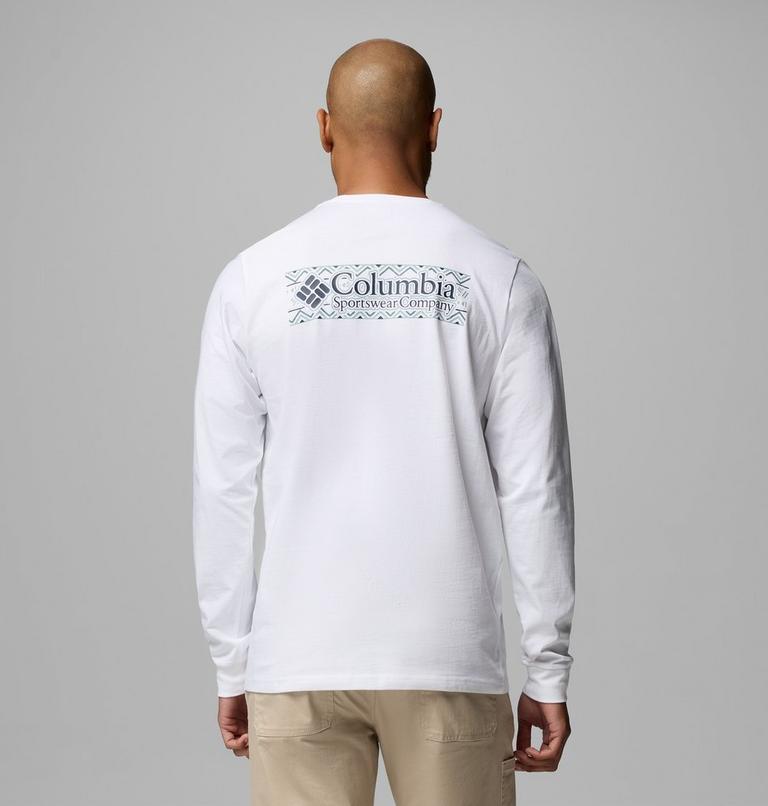Camiseta de manga larga Explorers Canyon para hombre, Color: White, Branded Blanket, image 1