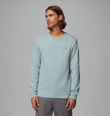 Men's Explorers Canyon Long Sleeve T-Shirt, Color: Crushed Blue, Branded Blanket, image 15