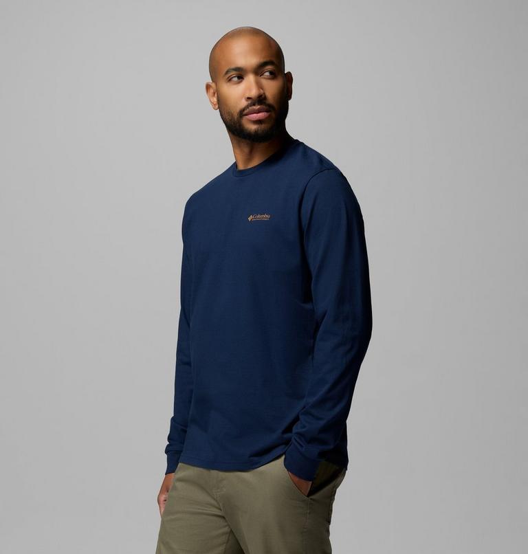 Explorers Canyon Long Sleeve T-Shirt, Color: Collegiate Navy Branded Blanket, image 4