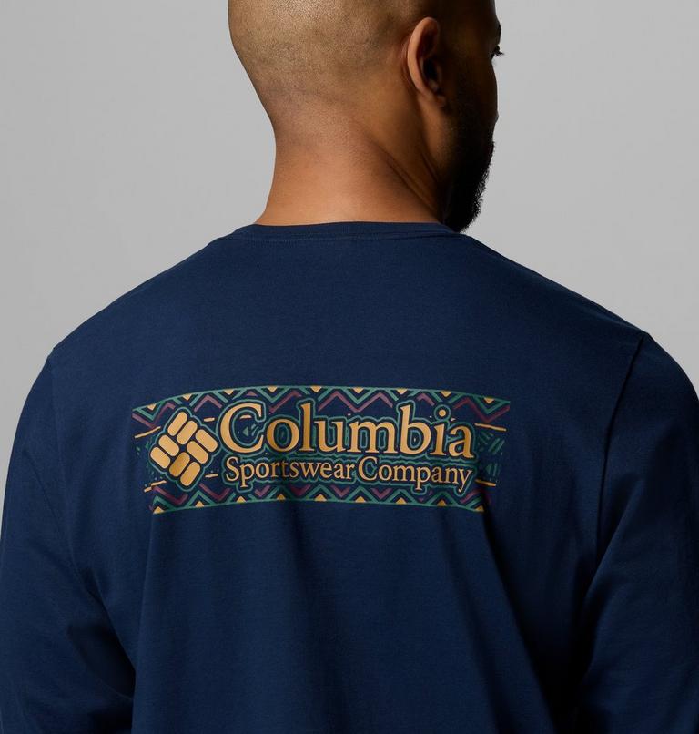 Explorers Canyon Long Sleeve T-Shirt, Color: Collegiate Navy Branded Blanket, image 6