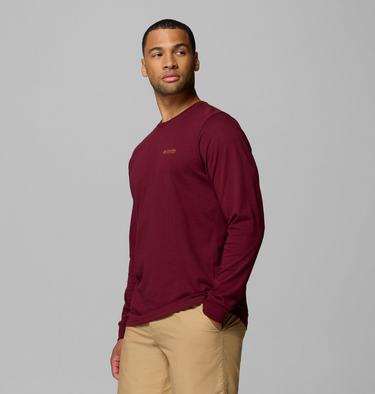 Men's Explorers Canyon Long Sleeve T-Shirt, Color: Rich Wine, Branded Blanket, image 4