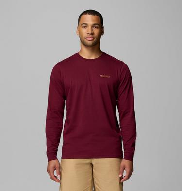 Men's Explorers Canyon Long Sleeve T-Shirt, Color: Rich Wine, Branded Blanket, image 3