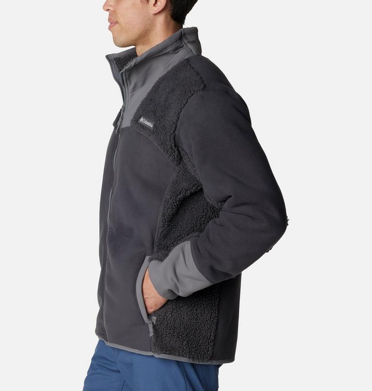 Men's Winter Pass Hybrid Sherpa Fleece, Color: Shark, City Grey, image 3