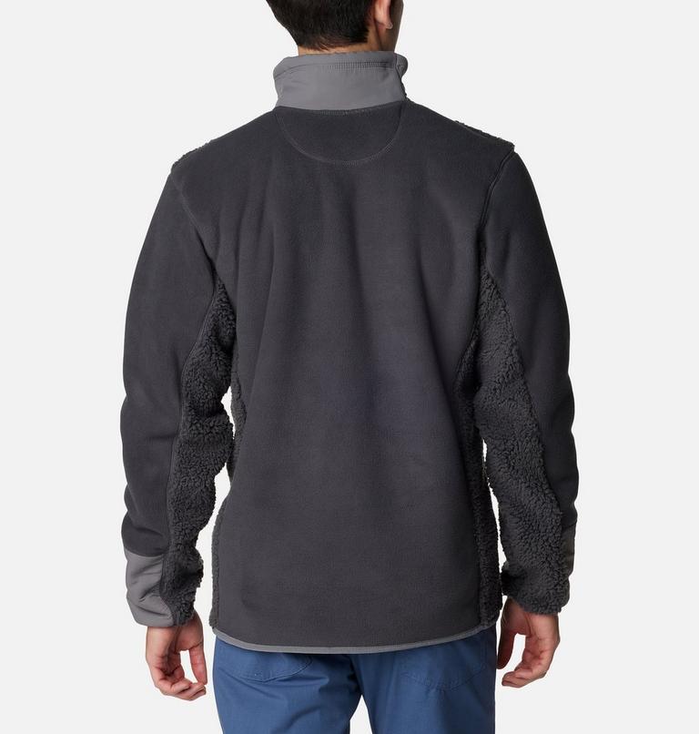 Men's Winter Pass Hybrid Sherpa Fleece, Color: Shark, City Grey, image 2