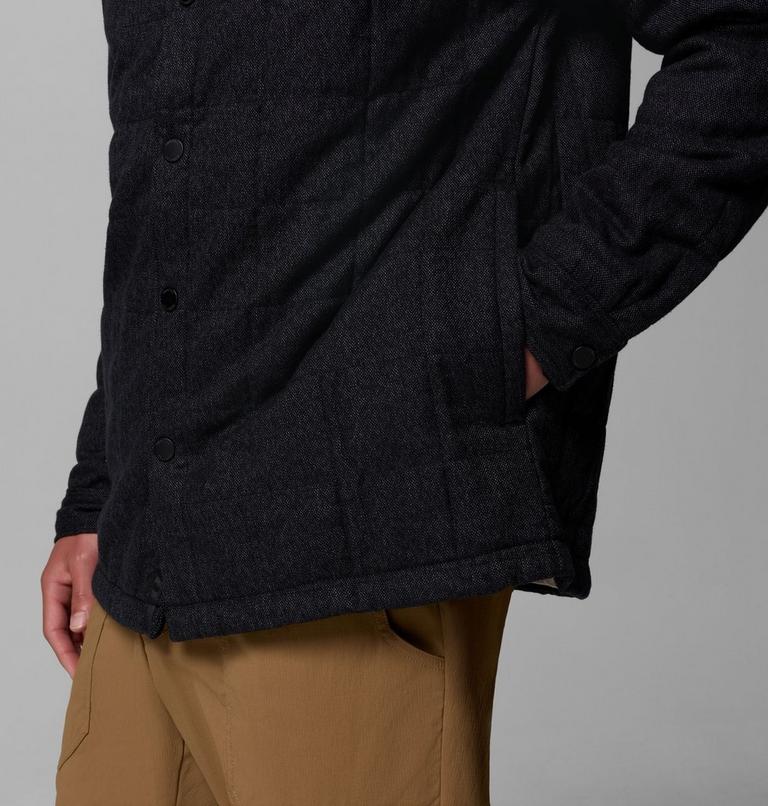 Men's Landroamer Quilted Shirt Jacket, Color: Black, image 7