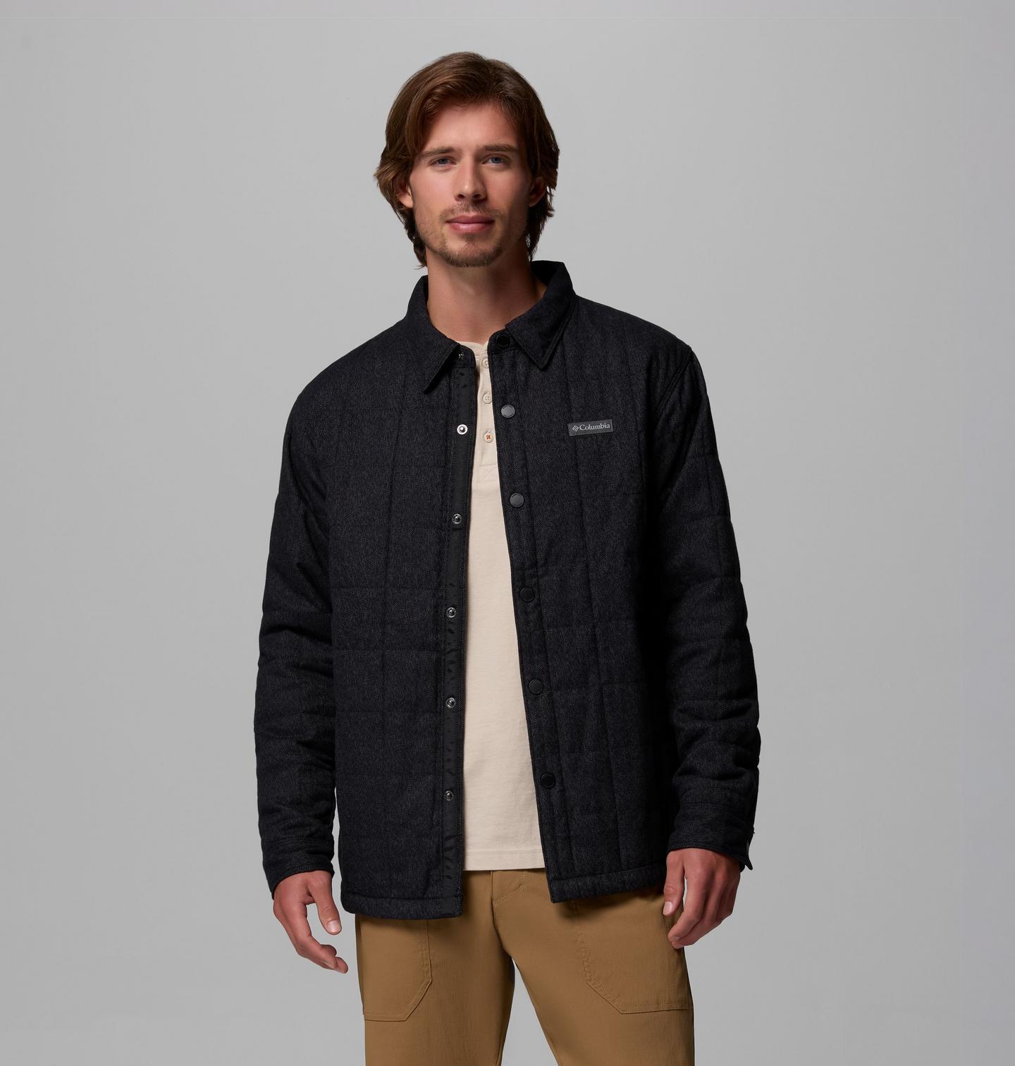 Мужская куртка Columbia Landroamer Quilted Shirt Jacket, цвет: Чёрный — фото 1