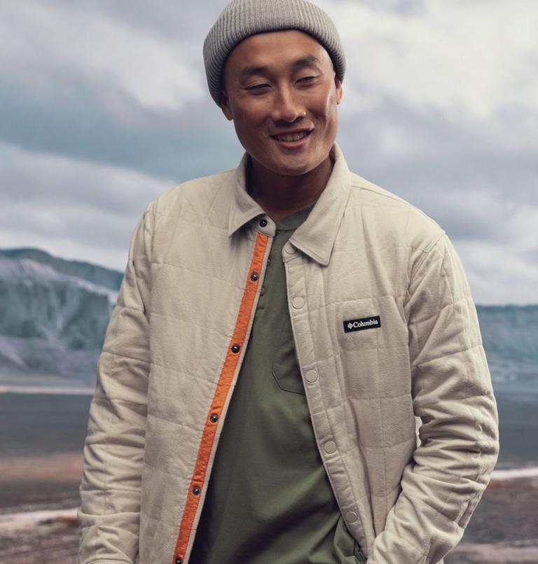 Men's Landroamer Quilted Shirt Jacket, Color: Dark Stone, image 9
