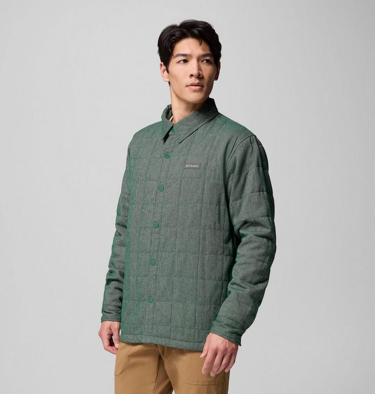 Men's Landroamer Quilted Shirt Jacket, Color: Rain Forest, image 4