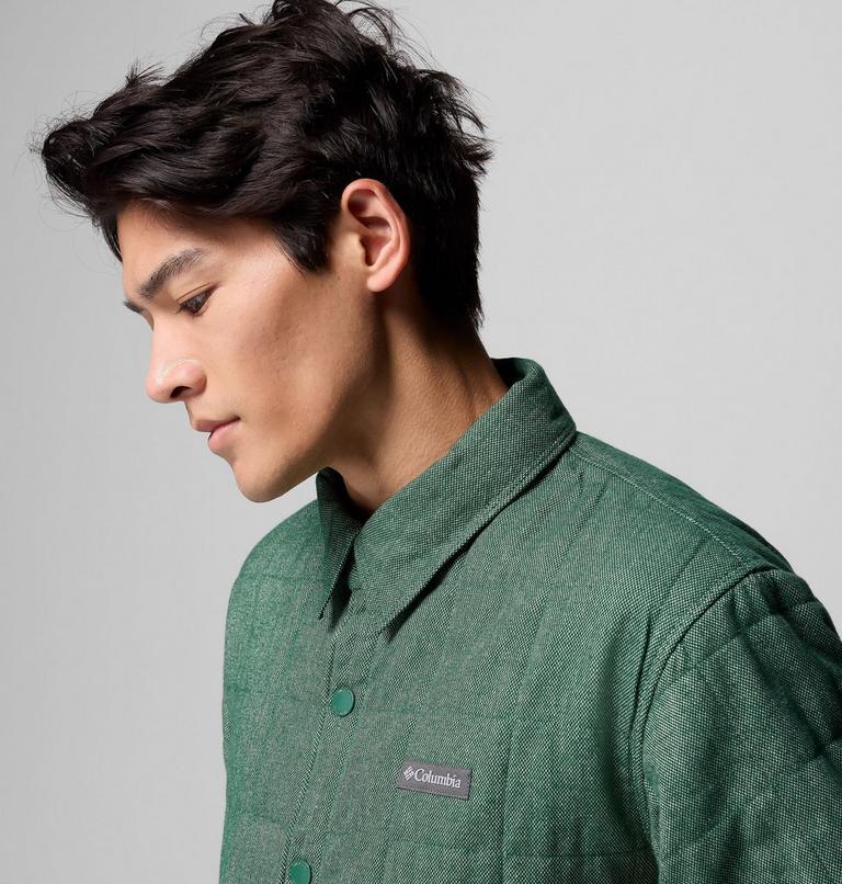 Men's Landroamer Quilted Shirt Jacket, Color: Rain Forest, image 6