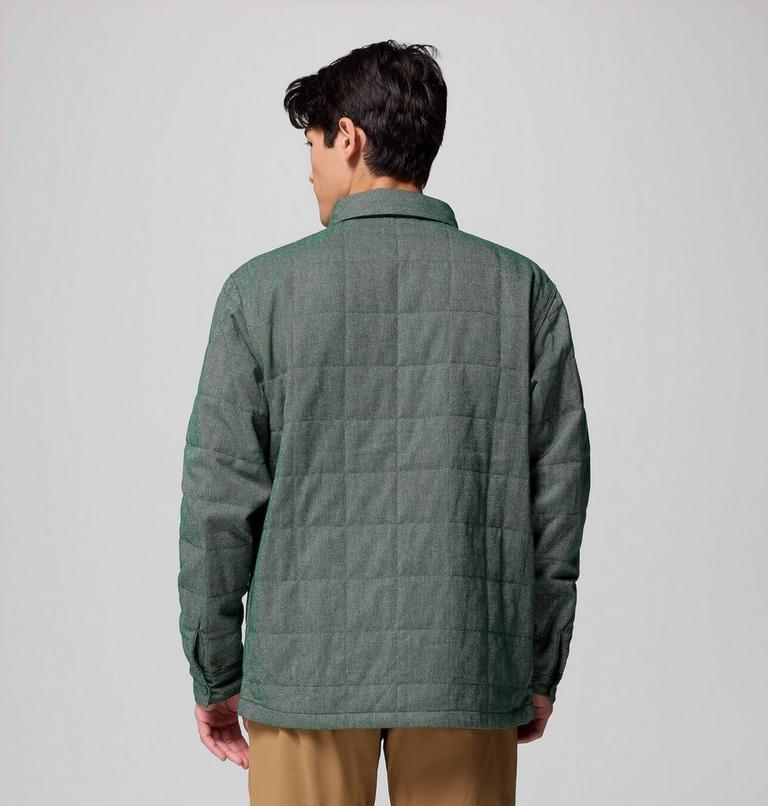 Men's Landroamer Quilted Shirt Jacket, Color: Rain Forest, image 3