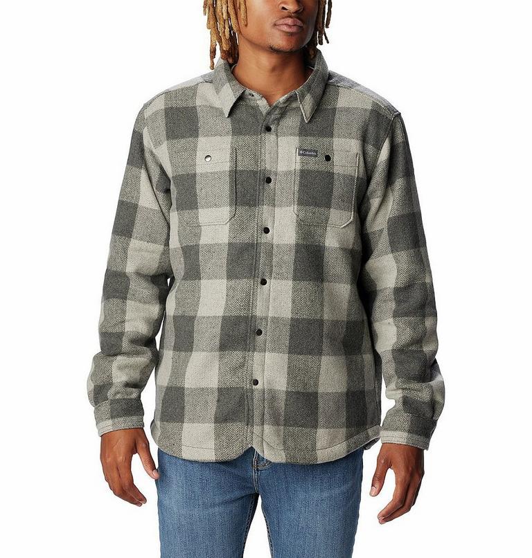 Men's Windward II Shirt Jacket, Color: City Grey Dimensional Buffalo, image 3