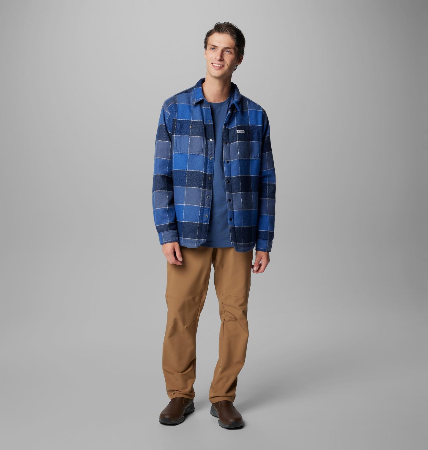 Мужская куртка Columbia Windward II Shirt Jacket, цвет: Синий разноцветный клетчатый — фото 2