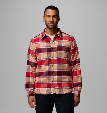 Men's Windward II Shirt Jacket, Color: Rich Wine Trapper Windowpane, image 1