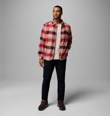 Men's Windward II Shirt Jacket, Color: Rich Wine Trapper Windowpane, image 2