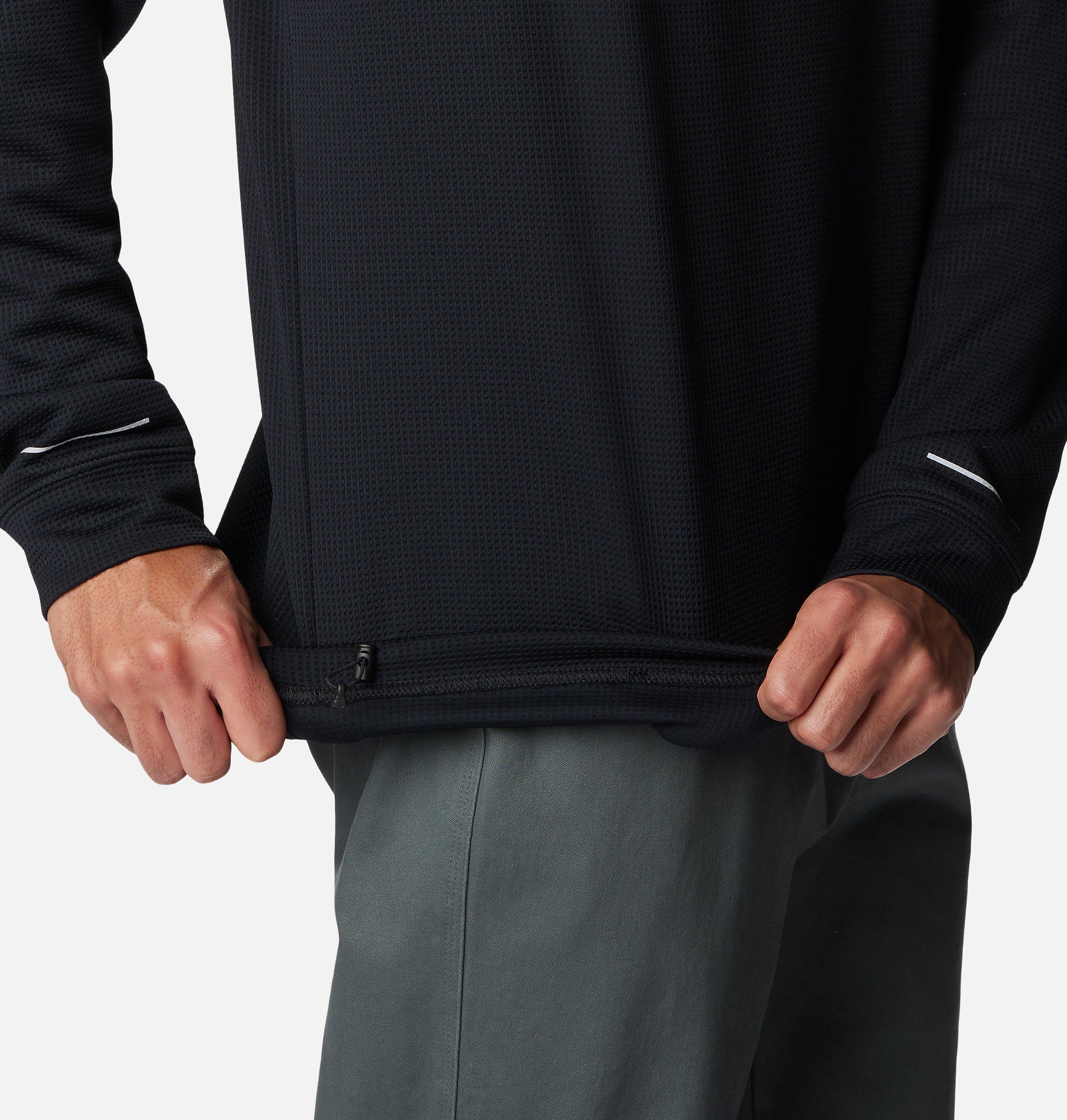 Men's Black Mesa Waffle Knit Hoodie 6