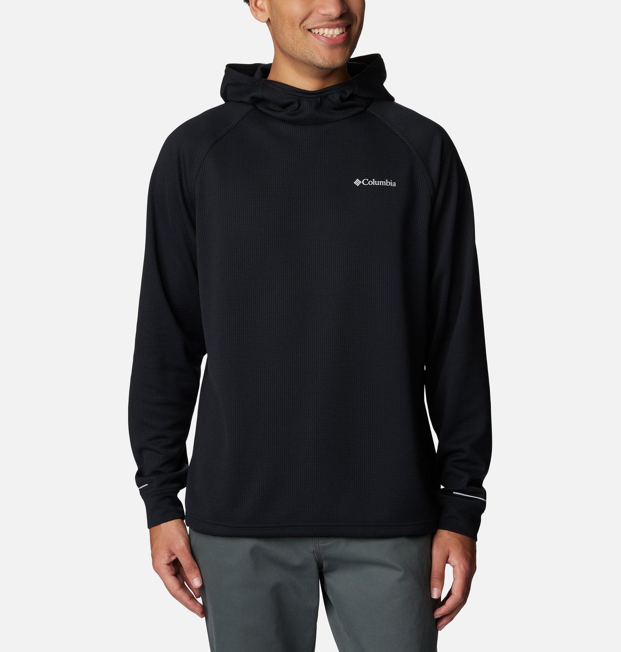 Men's Black Mesa™ Waffle Knit Hoodie - Tall 1
