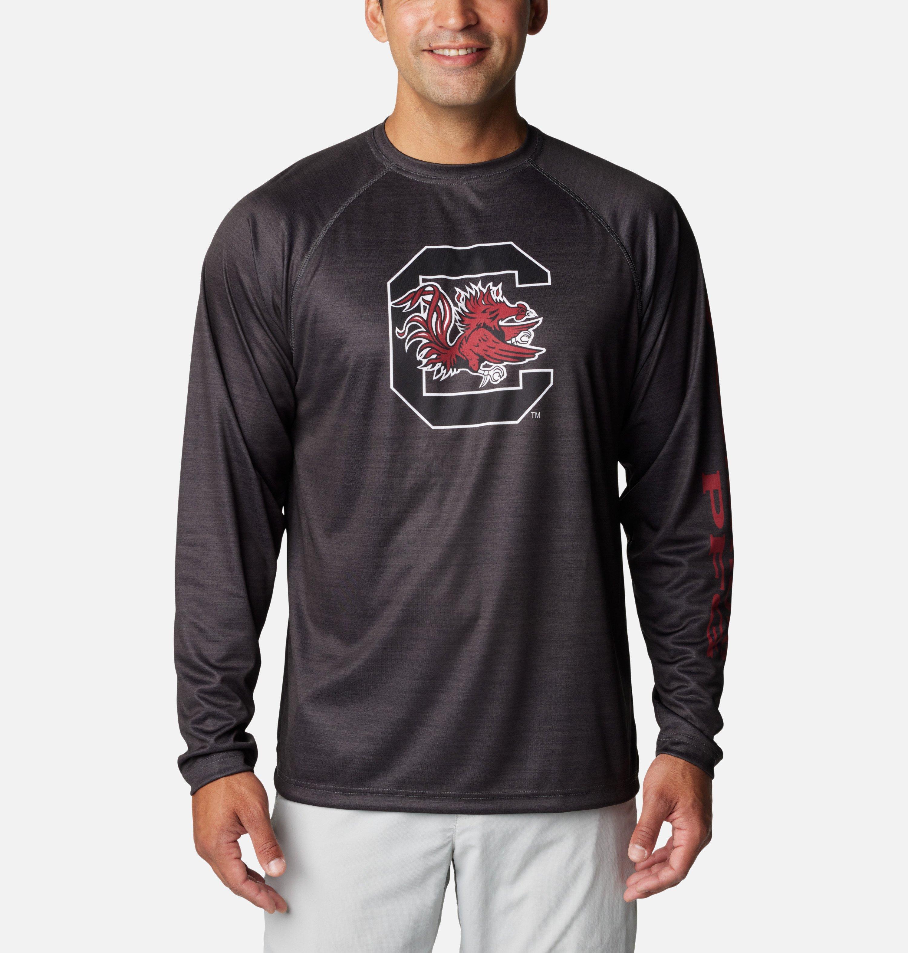 Columbia Men's Collegiate PFG Terminal Tackle  Heather Long Sleeve Shirt - South Carolina-