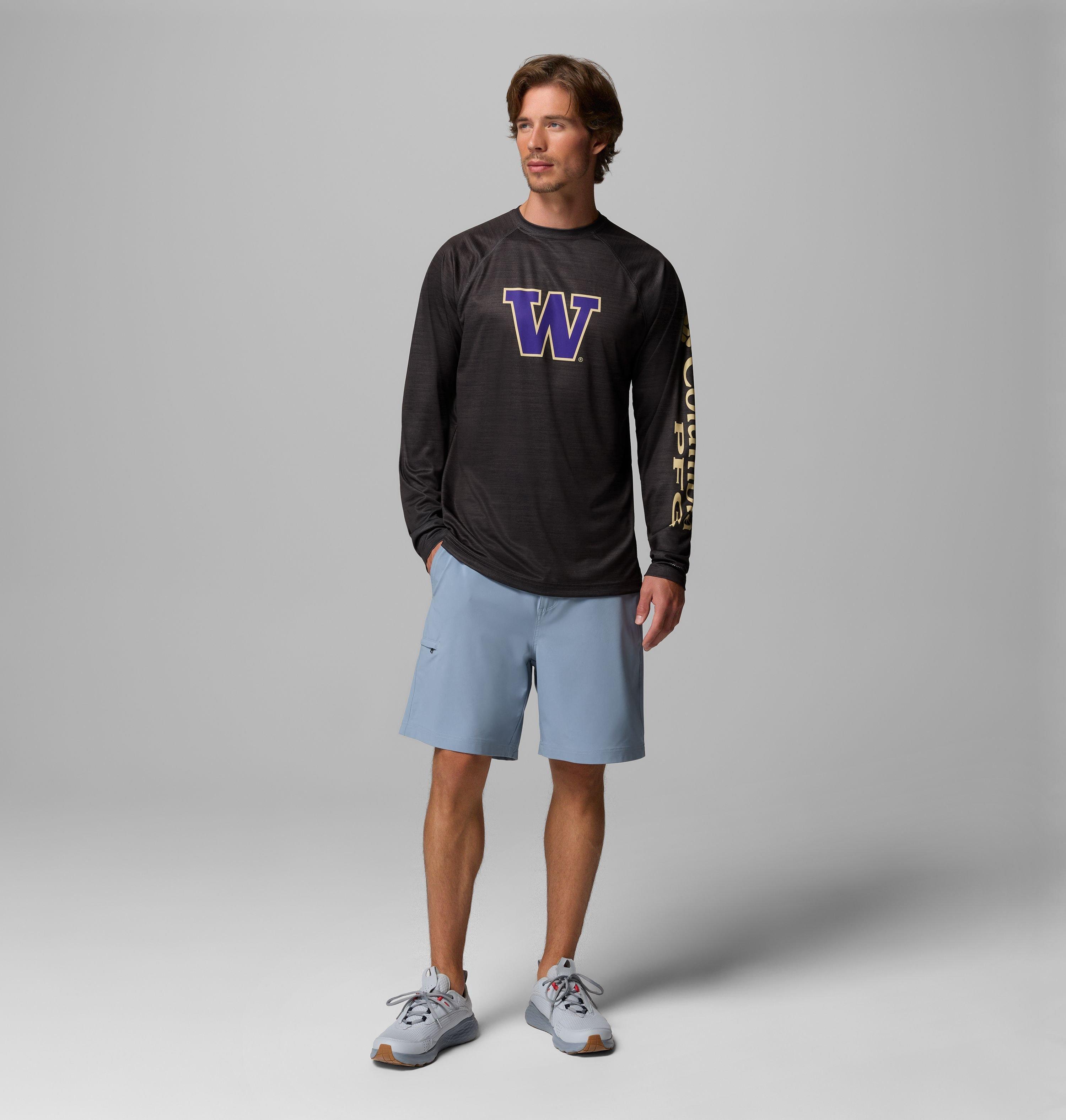 Men's Collegiate PFG Terminal Tackle Heather Long Sleeve Shirt - Washington 2