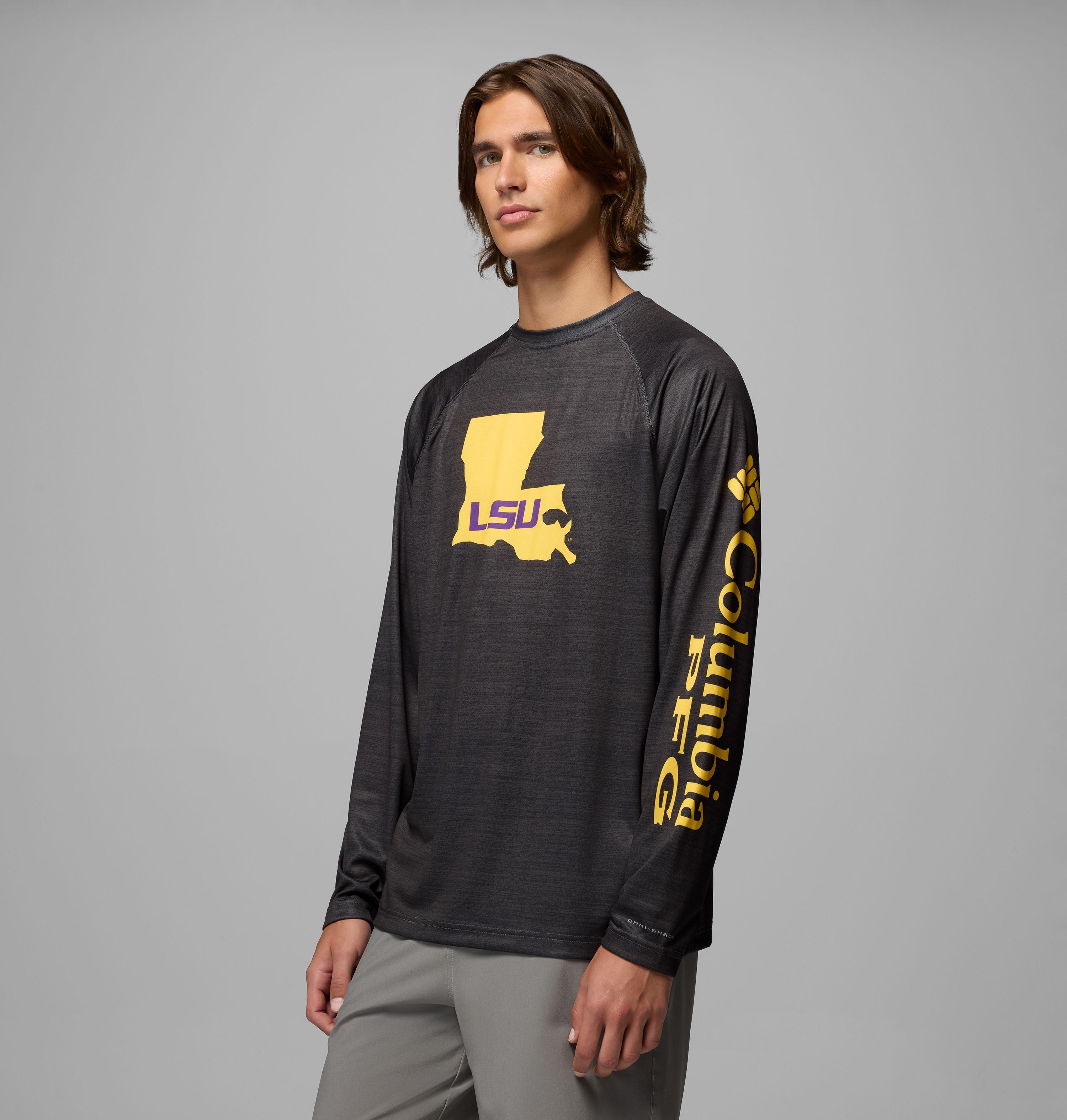 Men's Collegiate PFG Terminal Tackle Heather Long Sleeve Shirt - LSU 4