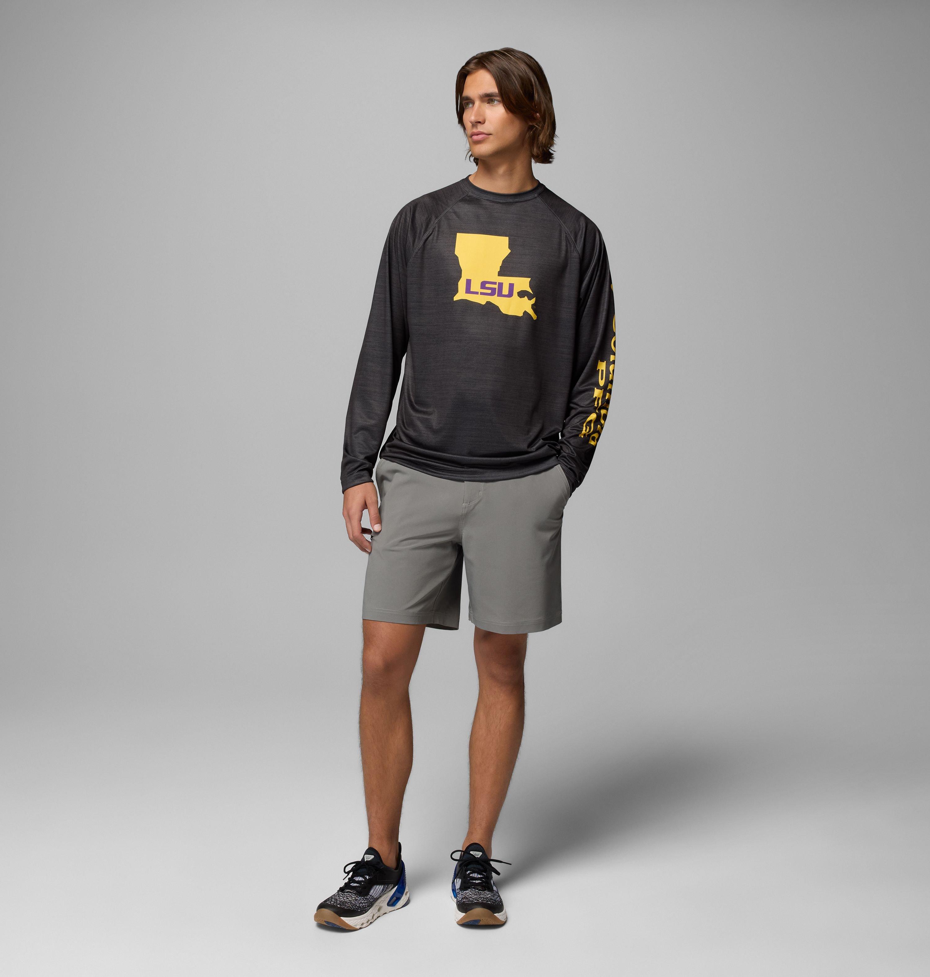 Men's Collegiate PFG Terminal Tackle Heather Long Sleeve Shirt - LSU 2