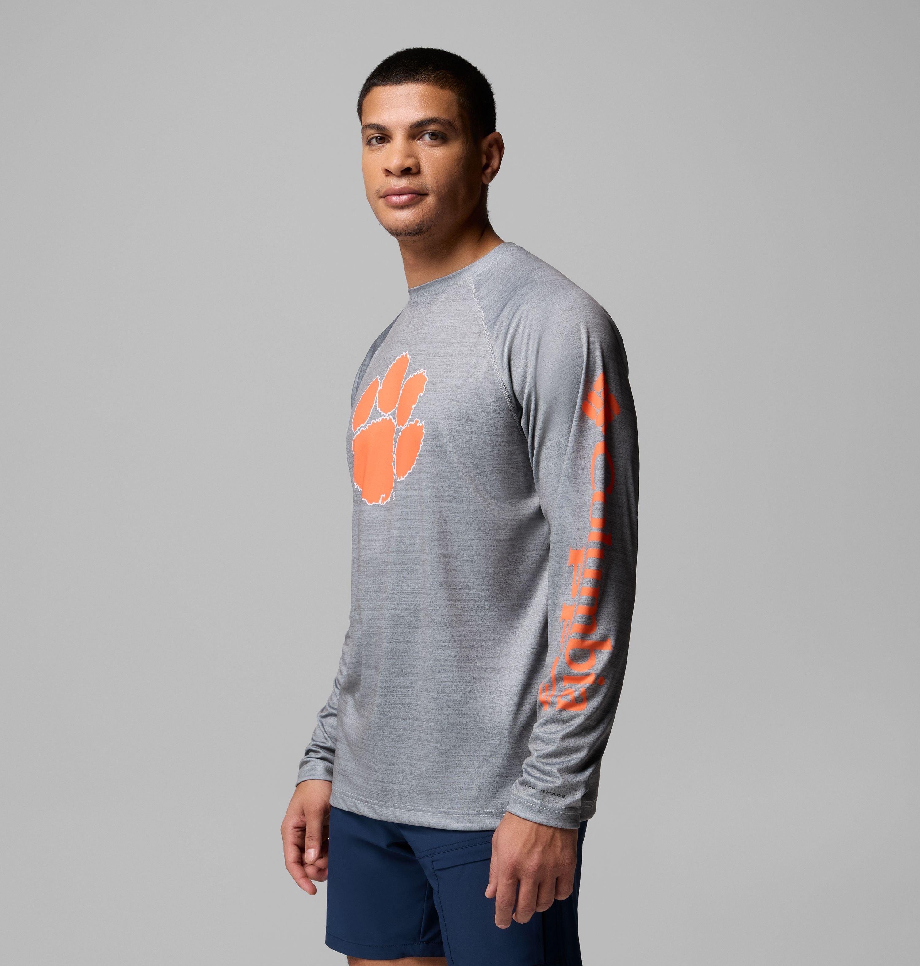 Men's Collegiate PFG Terminal Tackle Heather Long Sleeve Shirt - Clemson 4