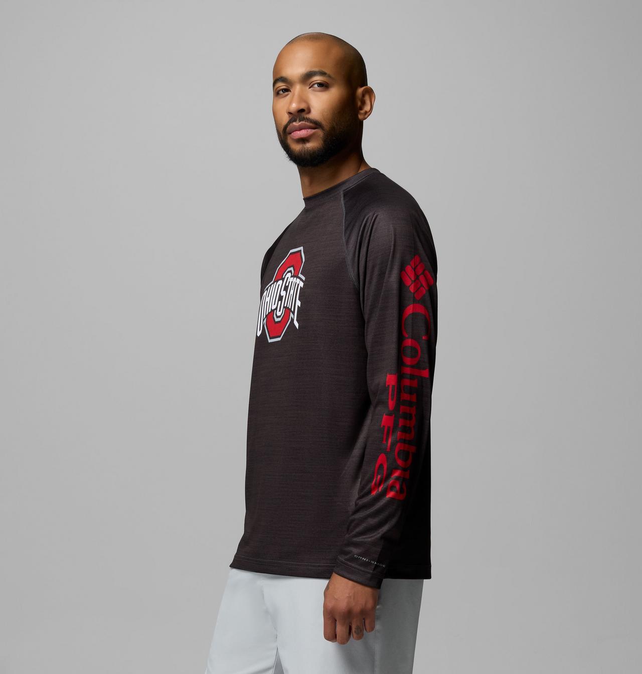 Men's Collegiate PFG Terminal Tackle Heather Long Sleeve Shirt - Ohio State 4