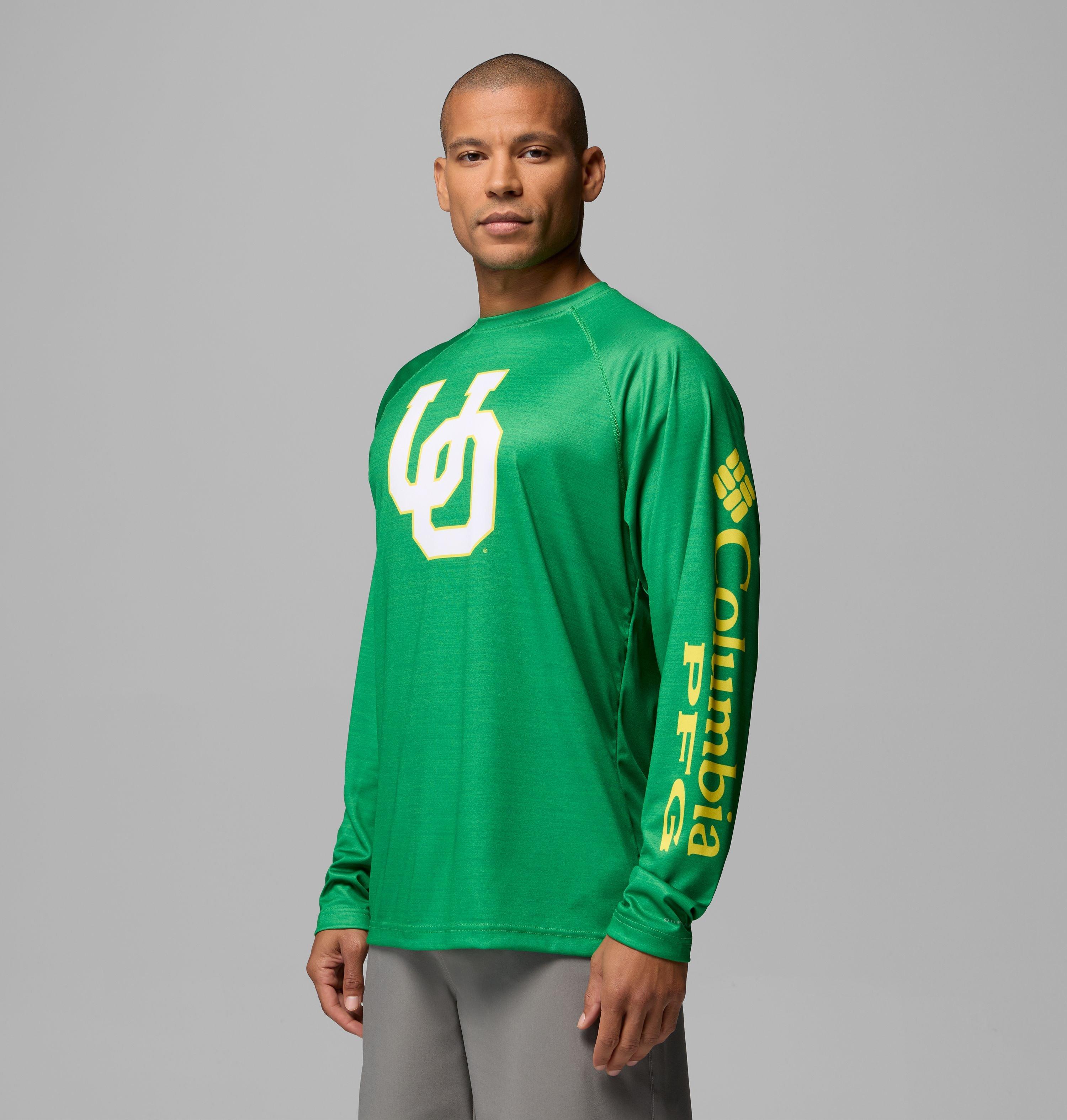 Men's Collegiate PFG Terminal Tackle Heather Long Sleeve Shirt - Oregon 4