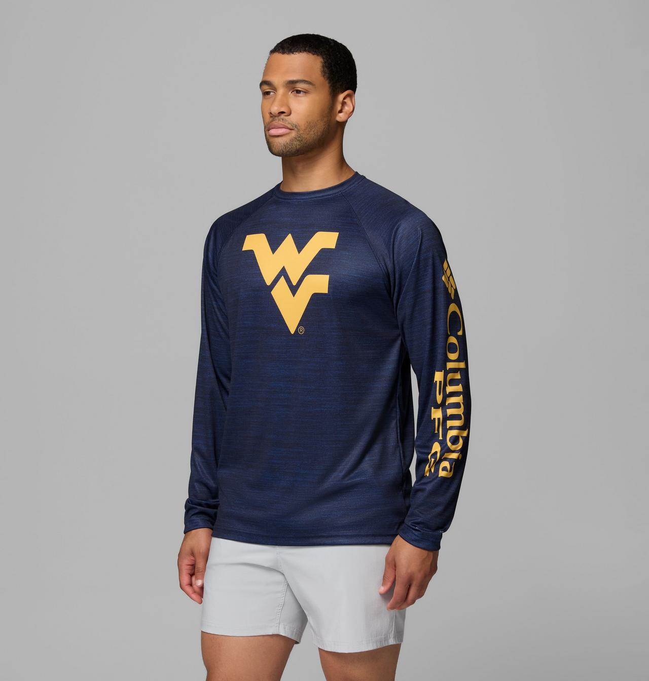 Men's Collegiate PFG Terminal Tackle™ Heather Long Sleeve Shirt - West Virginia 3