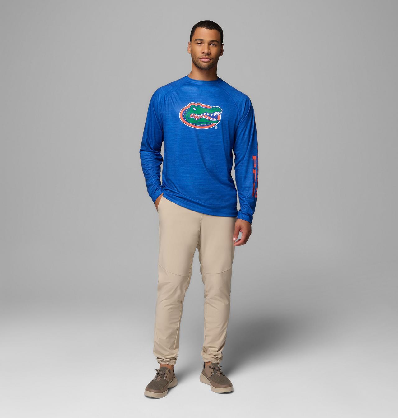 Men's Collegiate PFG Terminal Tackle™ Heather Long Sleeve Shirt - Florida 2