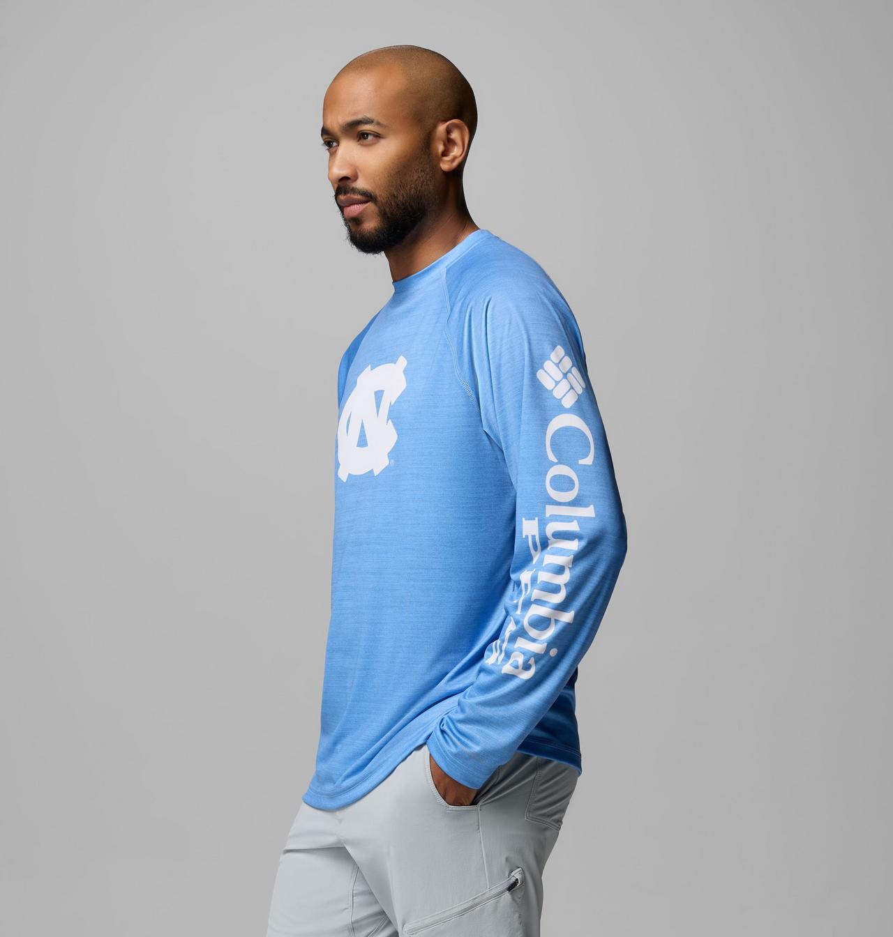 Men's Collegiate PFG Terminal Tackle™ Heather Long Sleeve Shirt - North Carolina 4