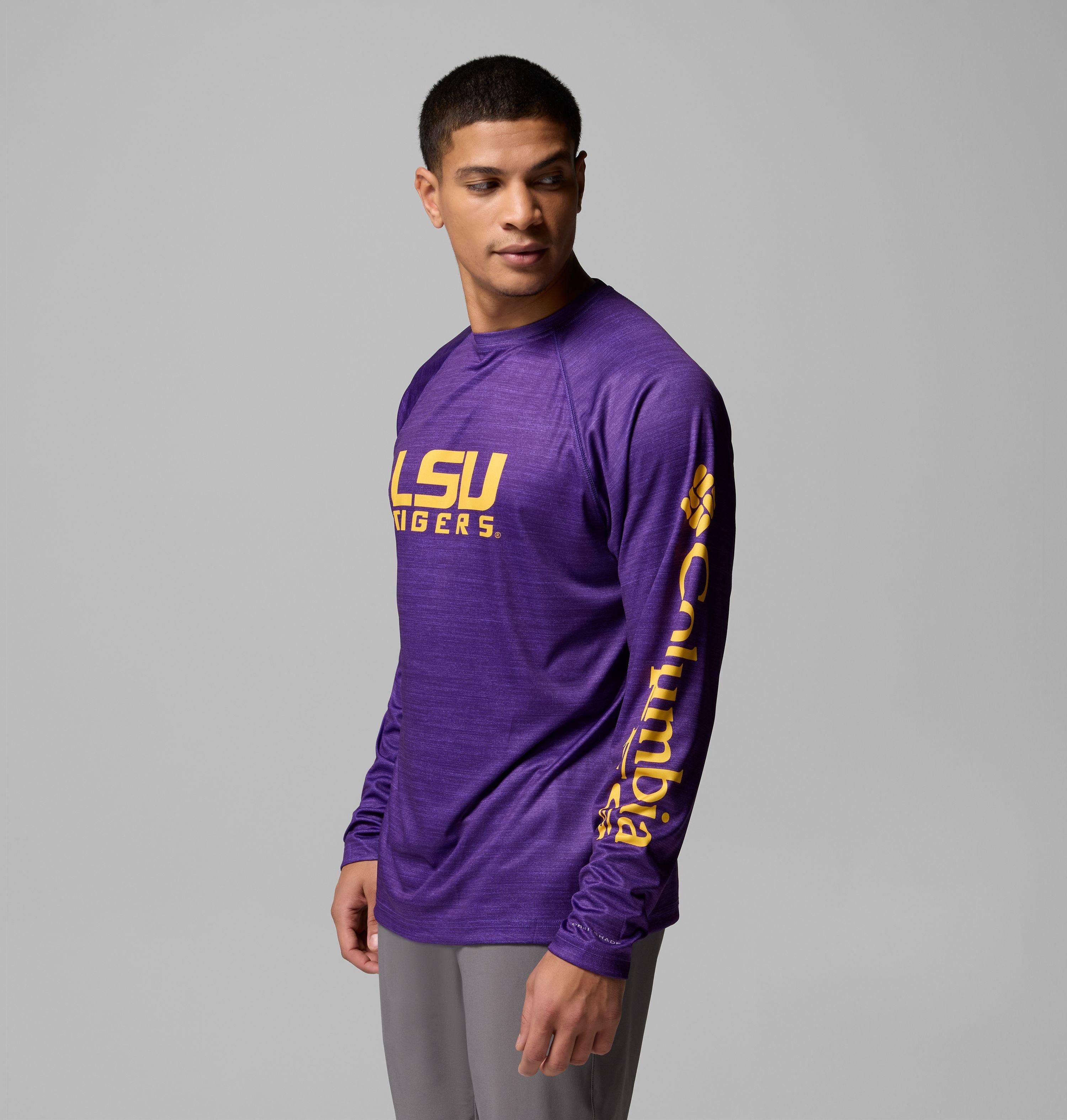 Men's Collegiate PFG Terminal Tackle Heather Long Sleeve Shirt - LSU 4