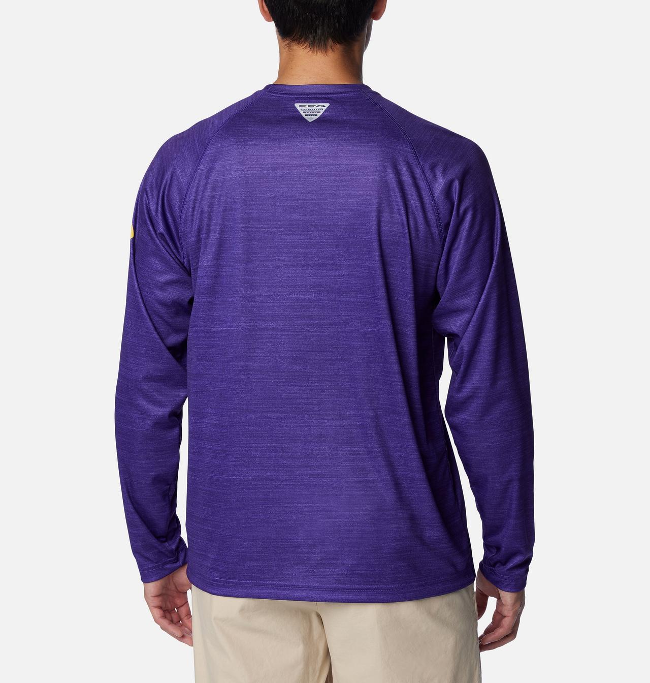 Men's Collegiate PFG Terminal Tackle™ Heather Long Sleeve Shirt - LSU 2