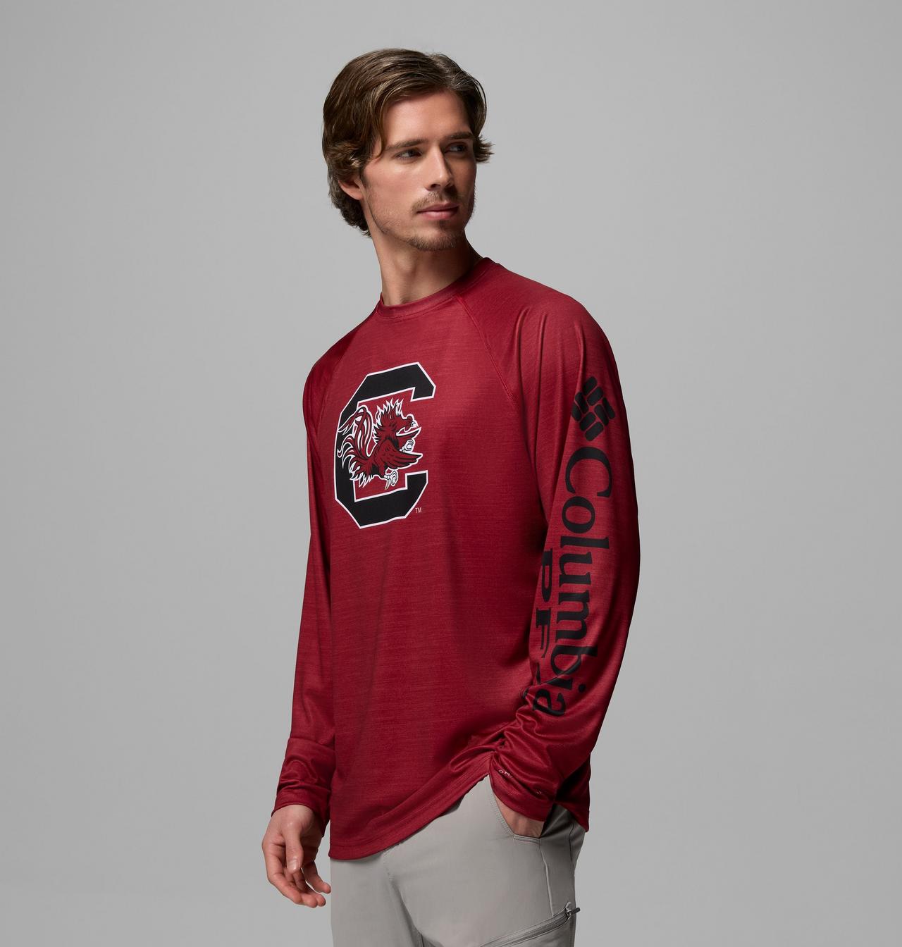 Men's Collegiate PFG Terminal Tackle™ Heather Long Sleeve Shirt - South Carolina 4