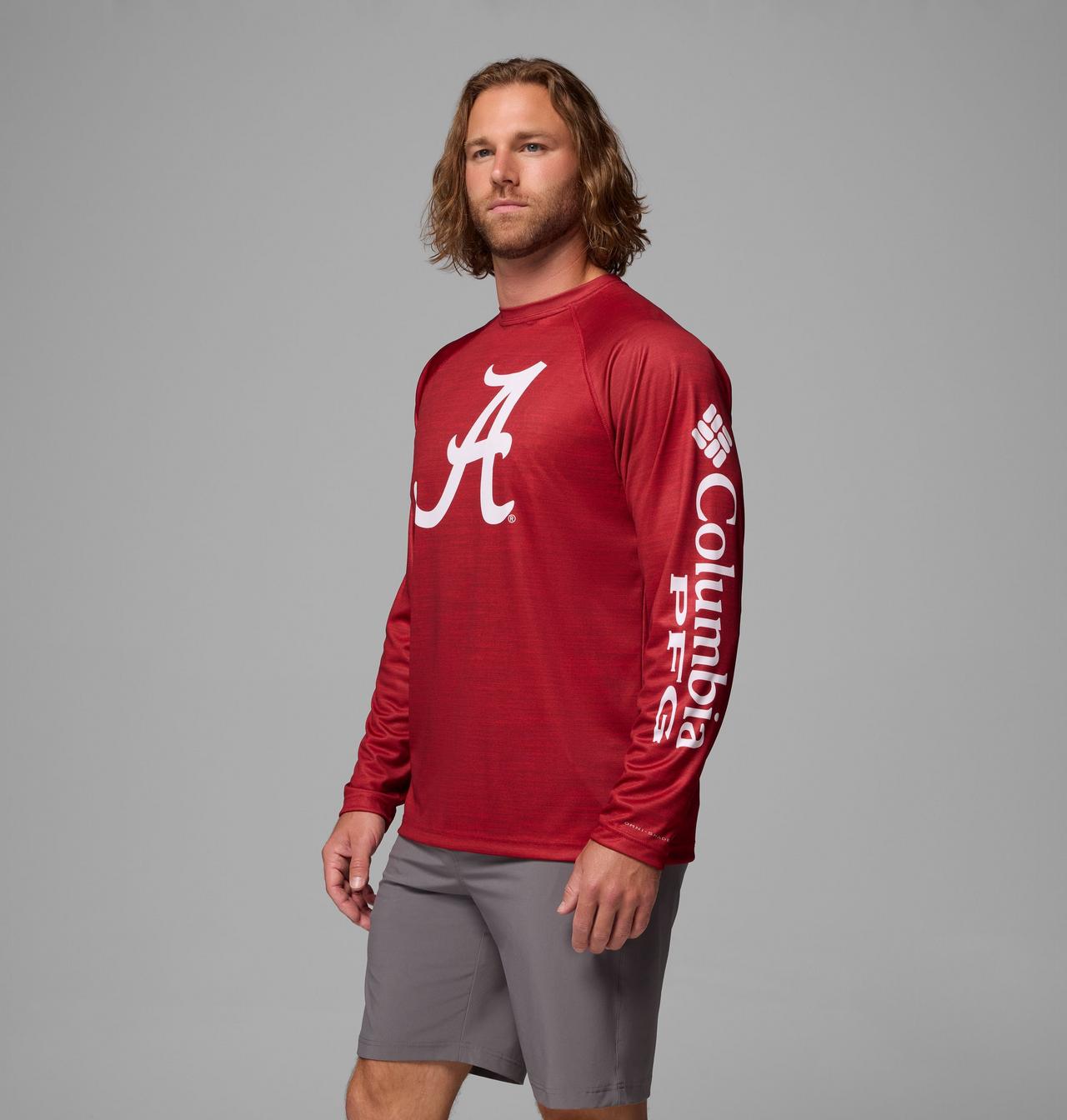 Men's Collegiate PFG Terminal Tackle™ Heather Long Sleeve Shirt - Alabama 3